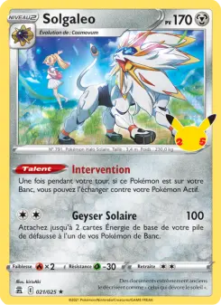 Solgaleo — carte 21 de l’extension Célébrations
