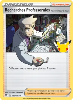 Recherches Professorales (Professeur Chen) — carte 23 de l’extension Célébrations