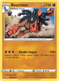 Bourrinos — carte 106 de l’extension Épée et Bouclier