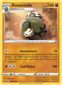 Dunaconda — carte 109 de l’extension Épée et Bouclier