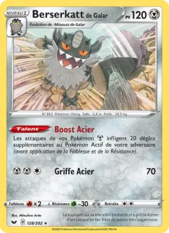 Berserkatt de Galar — carte 128 de l’extension Épée et Bouclier