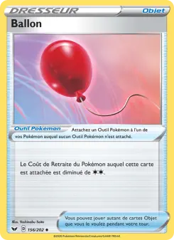 Ballon — carte 156 de l’extension Épée et Bouclier