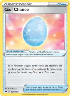 Œuf Chance — carte 167 de l’extension Épée et Bouclier