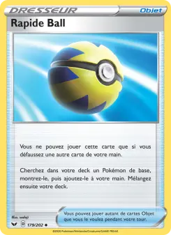 Rapide Ball — carte 179 de l’extension Épée et Bouclier