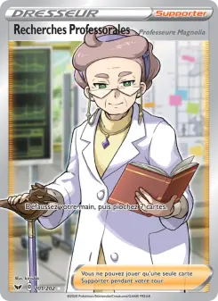 Recherches Professorales (Professeure Magnolia) — carte 201 de l’extension Épée et Bouclier