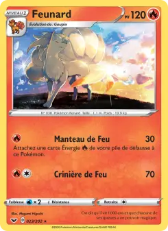 Feunard — carte 23 de l’extension Épée et Bouclier
