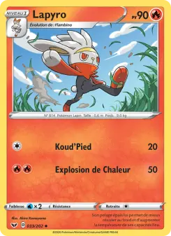 Lapyro — carte 33 de l’extension Épée et Bouclier