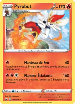 Pyrobut — carte 36 de l’extension Épée et Bouclier