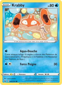 Krabby — carte 42 de l’extension Épée et Bouclier
