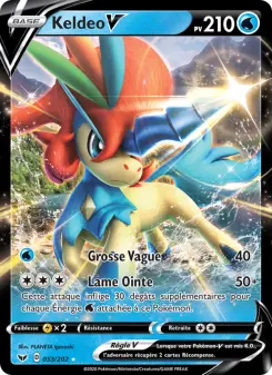 Keldeo V — carte 53 de l’extension Épée et Bouclier