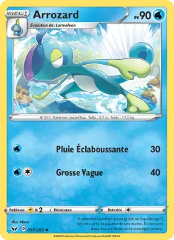 Arrozard — carte 57 de l’extension Épée et Bouclier