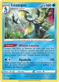 Lézargus — carte 58 de l’extension Épée et Bouclier