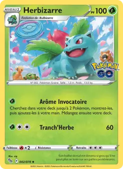 Herbizarre — carte 002 de l’extension Pokémon GO
