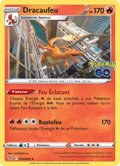 Dracaufeu — carte 010 de l’extension Pokémon GO