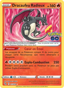 Dracaufeu Radieux — carte 011 de l’extension Pokémon GO