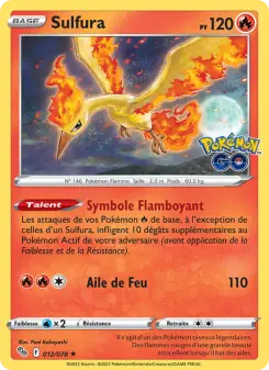 Sulfura — carte 012 de l’extension Pokémon GO