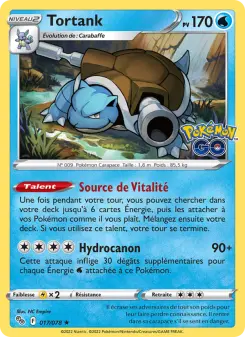 Tortank — carte 017 de l’extension Pokémon GO
