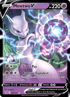 Mewtwo V — carte 030 de l’extension Pokémon GO
