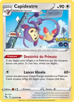 Capidextre — carte 057 de l’extension Pokémon GO
