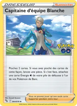 Capitaine d'équipe Blanche — carte 064 de l’extension Pokémon GO