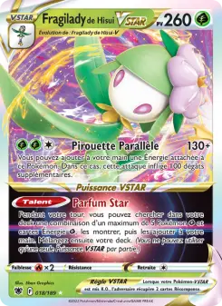 Fragilady de Hisui VSTAR — carte 018 de l’extension Astres Radieux