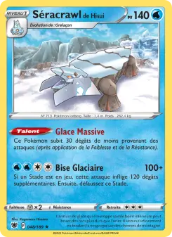 Séracrawl de Hisui — carte 048 de l’extension Astres Radieux