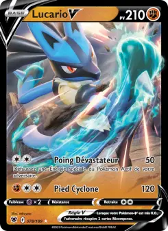 Lucario V — carte 078 de l’extension Astres Radieux