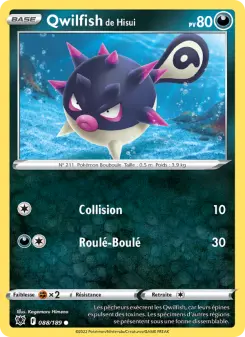 Qwilfish de Hisui — carte 088 de l’extension Astres Radieux