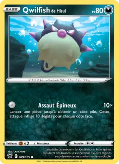 Qwilfish de Hisui — carte 089 de l’extension Astres Radieux