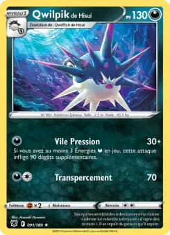 Qwilpik de Hisui — carte 091 de l’extension Astres Radieux