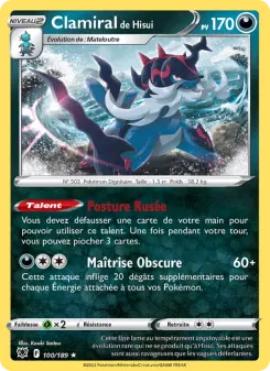 Clamiral de Hisui — carte 100 de l’extension Astres Radieux