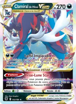 Clamiral de Hisui VSTAR — carte 102 de l’extension Astres Radieux