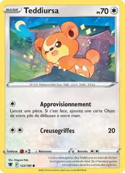 Teddiursa — carte 122 de l’extension Astres Radieux