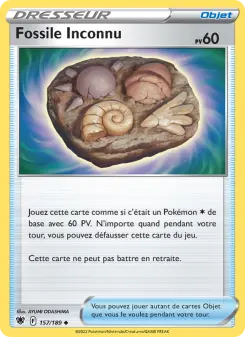 Fossile Inconnu — carte 157 de l’extension Astres Radieux