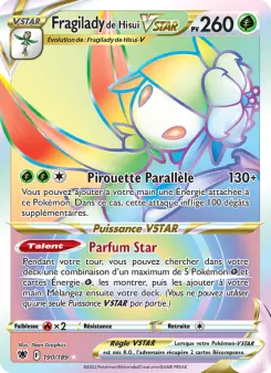 Fragilady de Hisui VSTAR — carte 190 de l’extension Astres Radieux