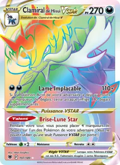 Clamiral de Hisui VSTAR — carte 197 de l’extension Astres Radieux