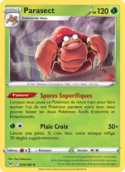 Parasect — carte 005 de l’extension Origine Perdue