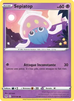 Sepiatop — carte 077 de l’extension Origine Perdue