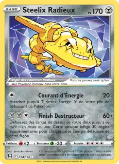 Steelix Radieux — carte 124 de l’extension Origine Perdue