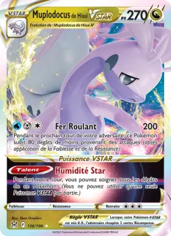 Muplodocus de Hisui VSTAR — carte 136 de l’extension Origine Perdue