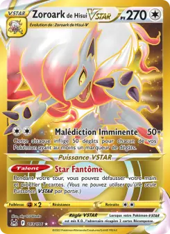 Zoroark de Hisui VSTAR — carte 213 de l’extension Origine Perdue