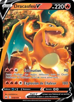 Dracaufeu V — carte 018 de l’extension Zénith Suprême