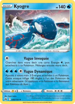 Kyogre — carte 036 de l’extension Zénith Suprême