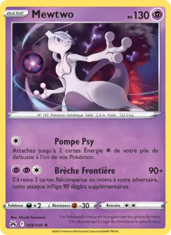 Mewtwo — carte 059 de l’extension Zénith Suprême
