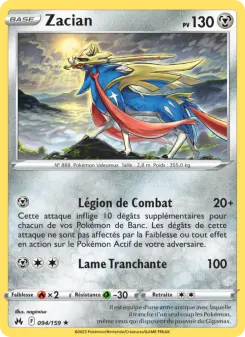 Zacian — carte 094 de l’extension Zénith Suprême