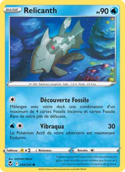Relicanth — carte 044 de l’extension Tempête Argentée