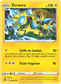 Zeraora — carte 056 de l’extension Tempête Argentée