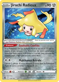 Jirachi Radieux — carte 120 de l’extension Tempête Argentée