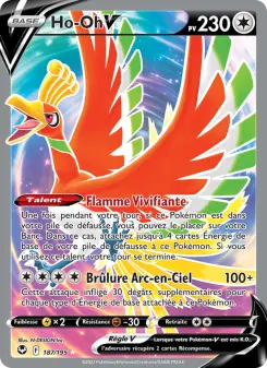 Ho-Oh V — carte 187 de l’extension Tempête Argentée