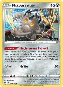 Miaouss de Galar — carte 126 de l’extension Clash des Rebelles